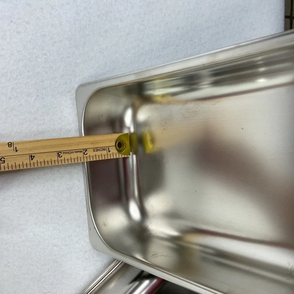 Stainless Steel Steam Table Pans 1/3 Size 2.5 Inch Deep Food Prep Trays